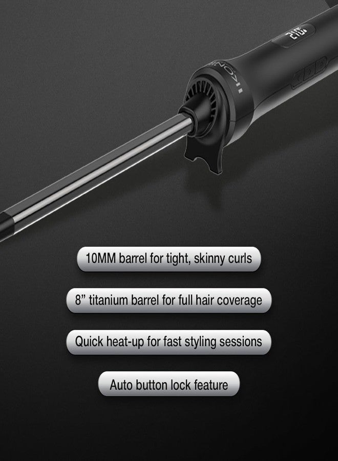 IKONIC Hotwand 2.0, with 10mm Titanium Barrel for Tight Skinny Curls, 8inch Long for Longer Hair, 360 Swivel Cord for Easy Curly Hair Style - Image 5
