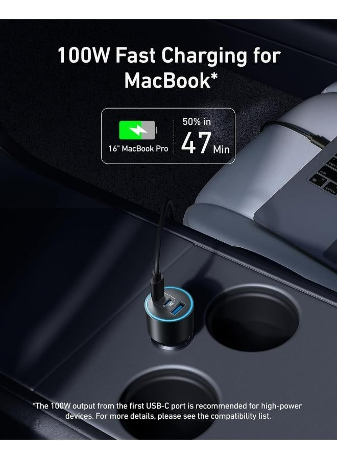 Anker USB-C Car Charger, 167.5W Max 3-Port Ultra-Compact Type-C Fast Car Charger, for MacBook Pro/Air, iPhone 15/14 / 13 Series, Samsung S24 / S23, iPad Pro, AirPods, and More - Image 5