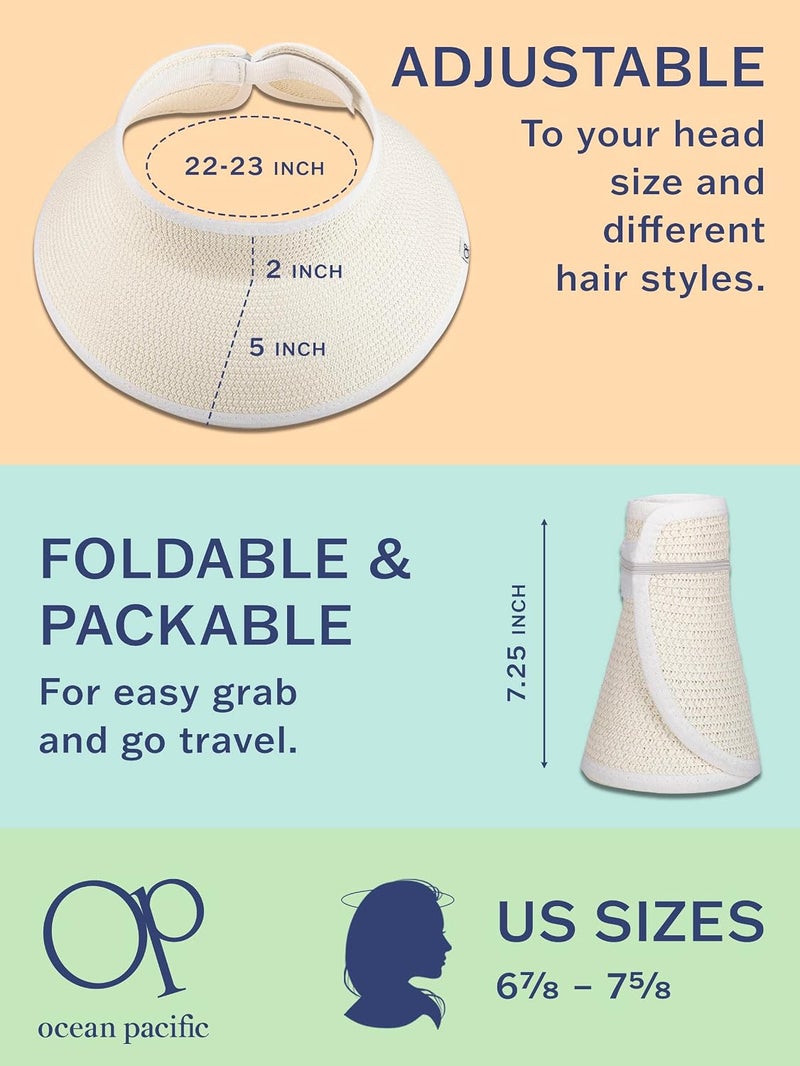 Ocean Pacific womens Roll Up Visor - Image 4