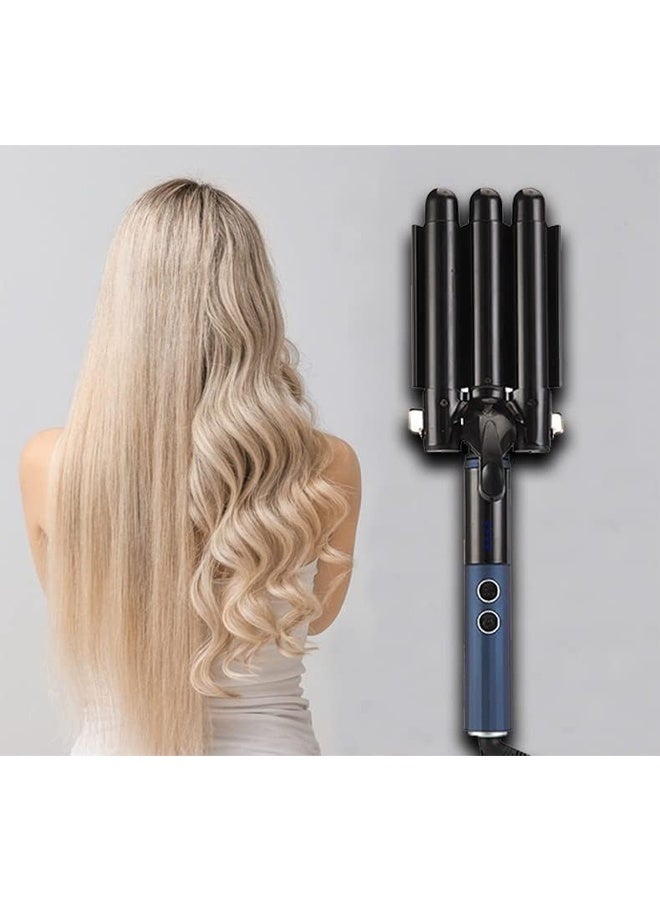 DUNISO Hair Curling，3 Barrel Curling Iron,Ceramic Hair Wavers Curling，Egg Roll Hair Styling Tools，Hair Styler Wand Curler Irons，for All Hair Types,Black - Image 1