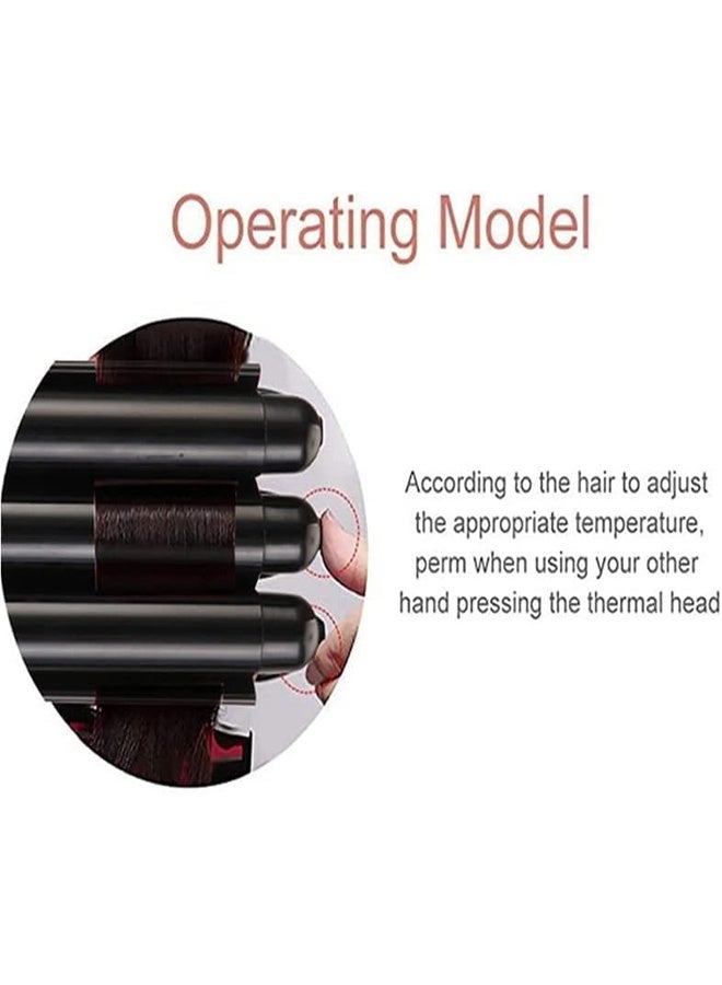 DUNISO Hair Curling，3 Barrel Curling Iron,Ceramic Hair Wavers Curling，Egg Roll Hair Styling Tools，Hair Styler Wand Curler Irons，for All Hair Types,Black - Image 3