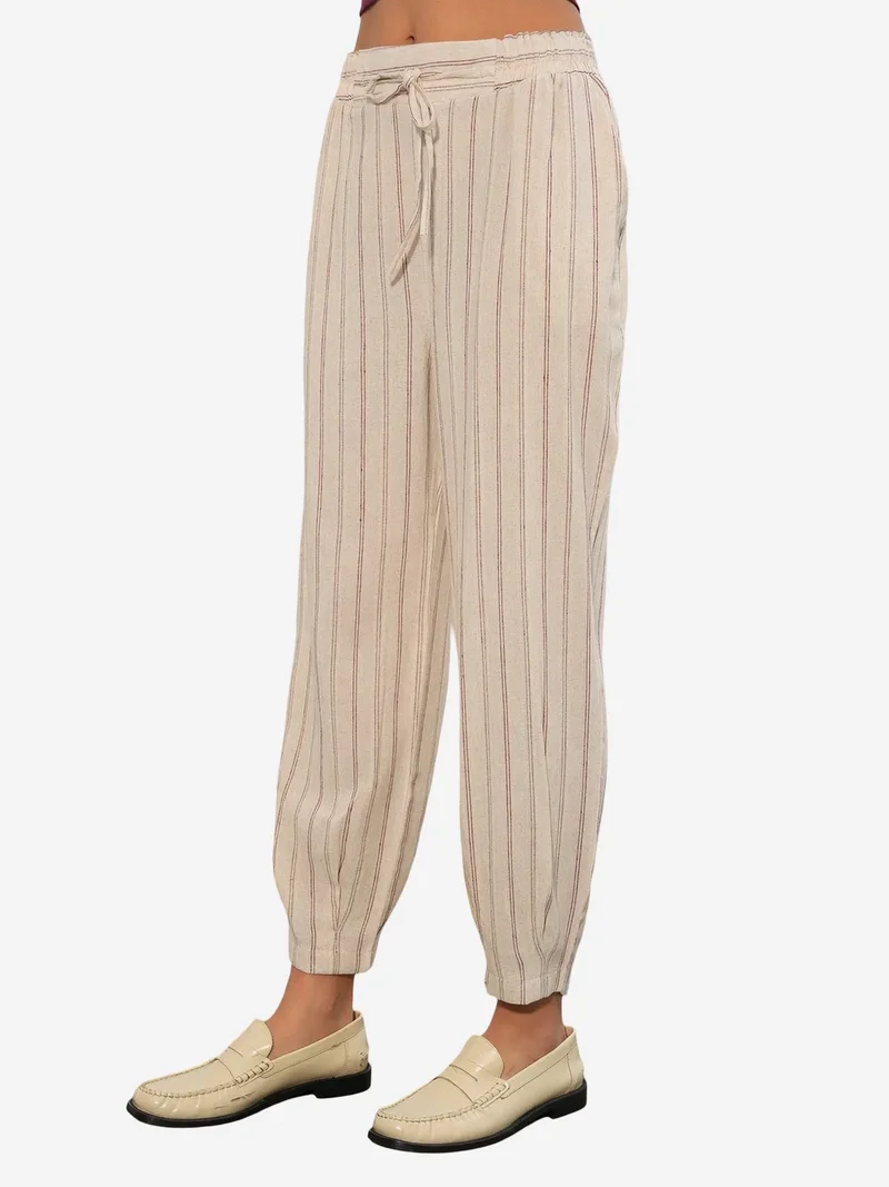 BDART Striped Linen-blend Jogger Pants