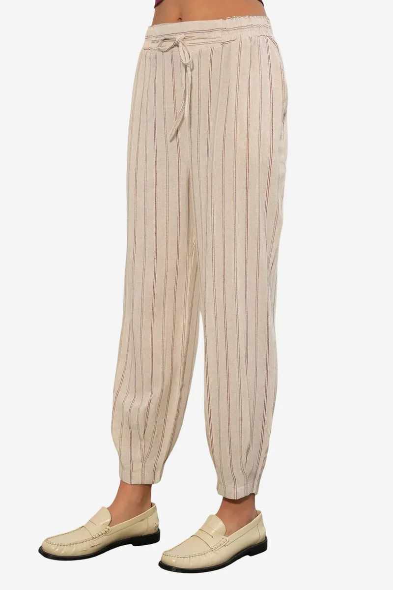 Big Dart BDART Striped Linen-blend Jogger Pants