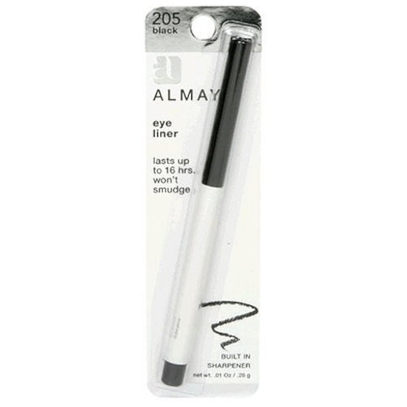 Almay Eyeliner Pencil, Black [205], 0.01 oz (Pack of 2)