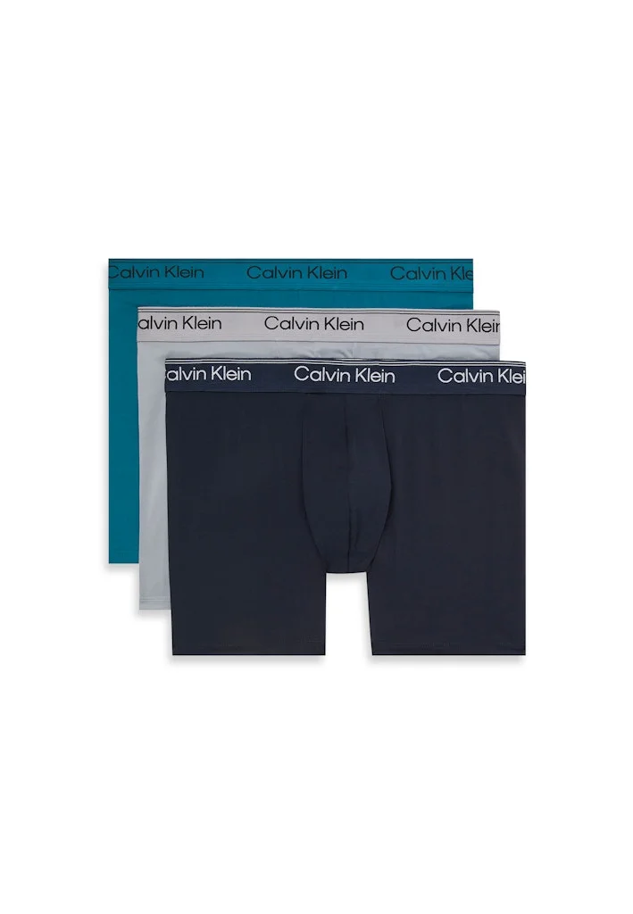 CALVIN KLEIN 3 Pack Boxer Briefs - Microfibre Stretch