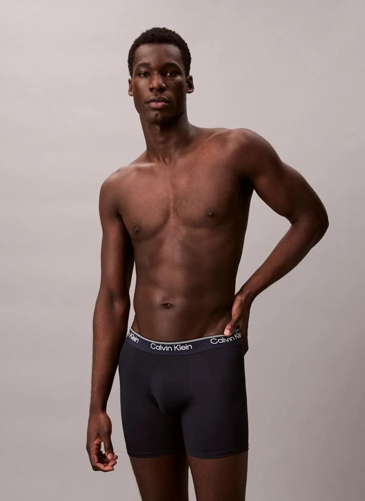 CALVIN KLEIN 3 Pack Boxer Briefs - Microfibre Stretch