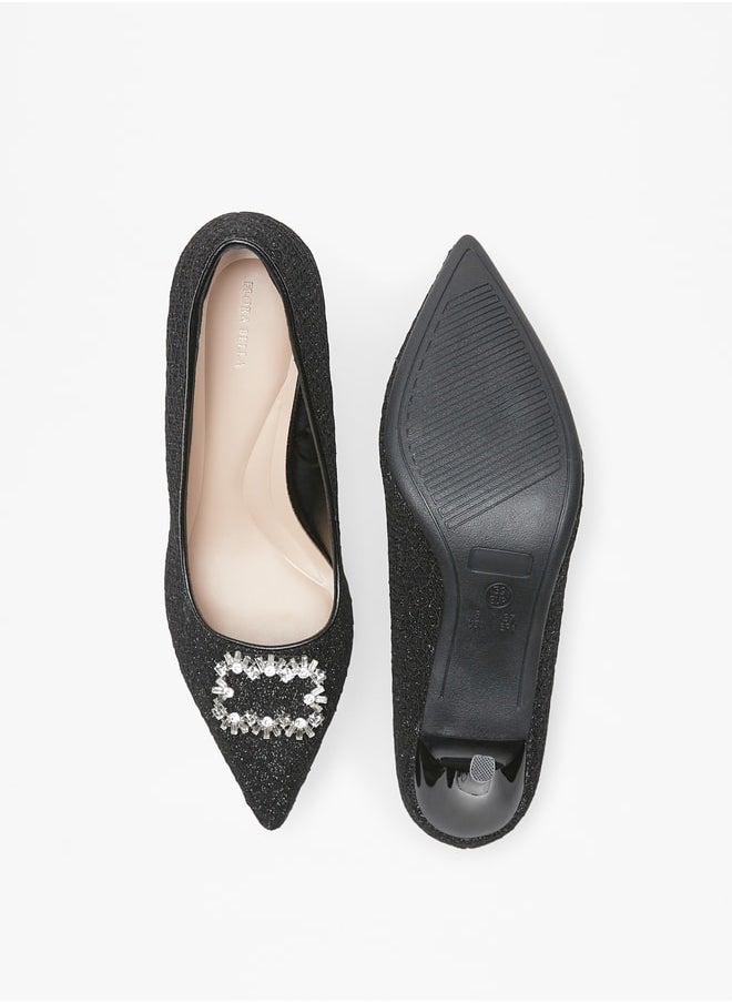Flora Bella - Women's Embellished Slip-On Pumps with Stiletto Heels - Image 1