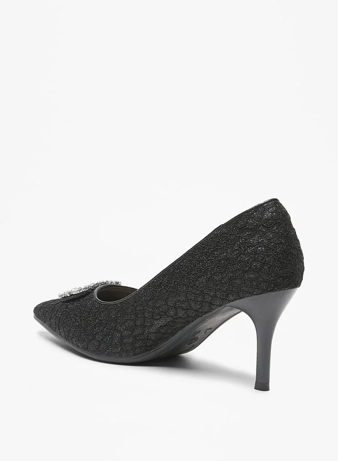 Flora Bella Women's Embellished Slip-On Pumps with Stiletto Heels