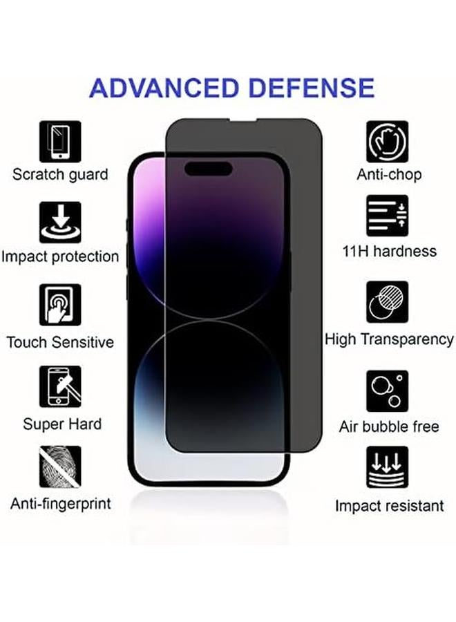 erorex Premium Iphone 14 Pro 6.1" Screen Protector Protector For Iphone 14 Pro 6.1" Ultra Thin Anti Spy Hd Bubble Free Hd 2 Pack  - Image 2