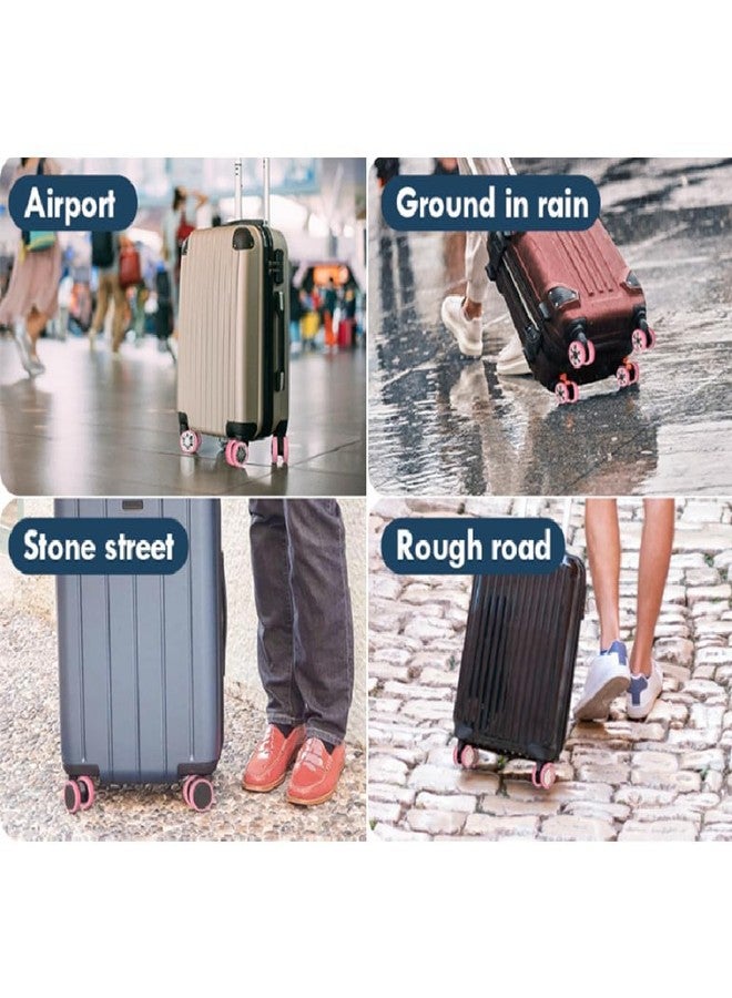 Arivya Reusable Silicone Wheel Covers - Protective Anti-Dust & Anti-Scratch Caps for Luggage, Suitcase, Trolley Wheels and Office Chair Casters - Durable Free Wheel Protectors (Multicolor 8 pcs) - Image 2