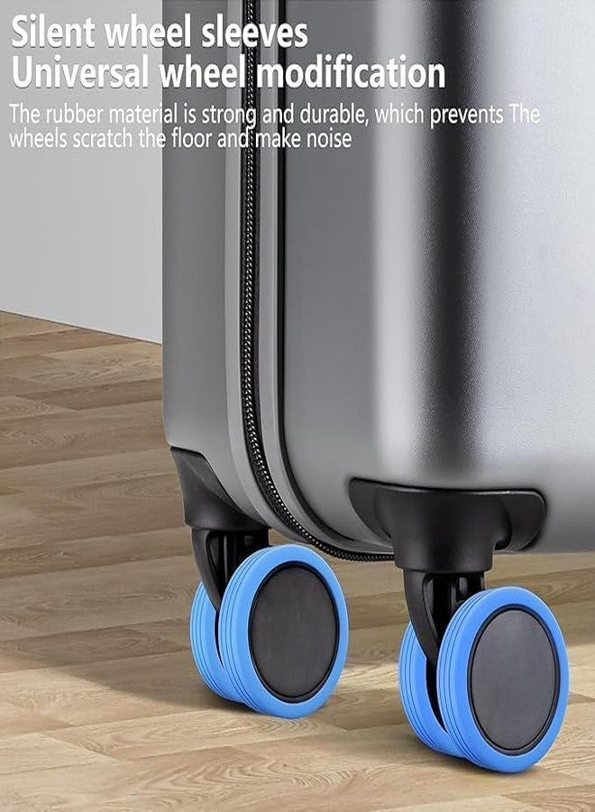 Arivya Reusable Silicone Wheel Covers - Protective Anti-Dust & Anti-Scratch Caps for Luggage, Suitcase, Trolley Wheels and Office Chair Casters - Durable Free Wheel Protectors (Multicolor 8 pcs) - Image 5