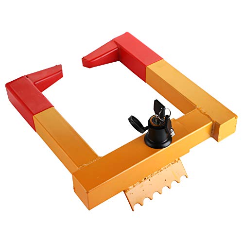 Hedume قفل عجلة هيدوم، قفل مقطورة ثقيل، قفل عجلة مع 2 مفتاح أحمر، قفل عجلة مضاد للسرقة قابل للتعديل للسيارة، الشاحنة، المقطورات، سيارة التخييم، شاحنة الفان - Image 1