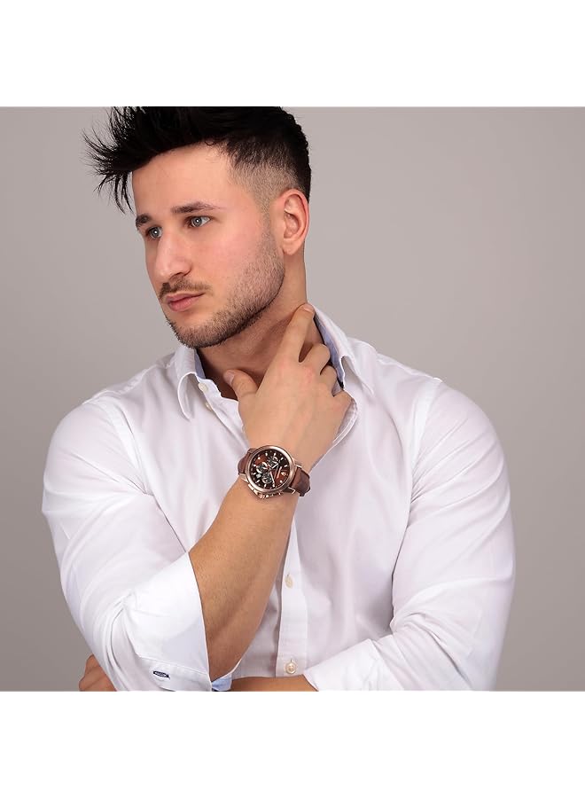 مازيراتي ساعة رجالية R8871621004 Successo أنالوج بشاشة كوارتز أنالوج بنية اللون - Image 4