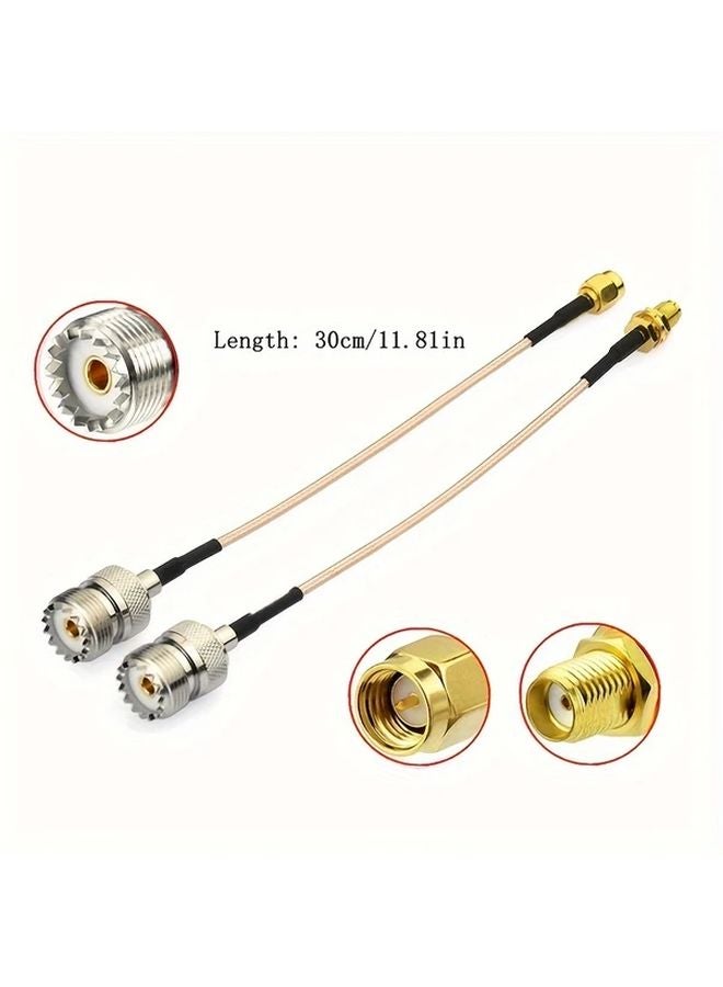 محول كابل SMA ذكر إلى UHF SMA أنثى بطول 11.81 بوصة - Image 1