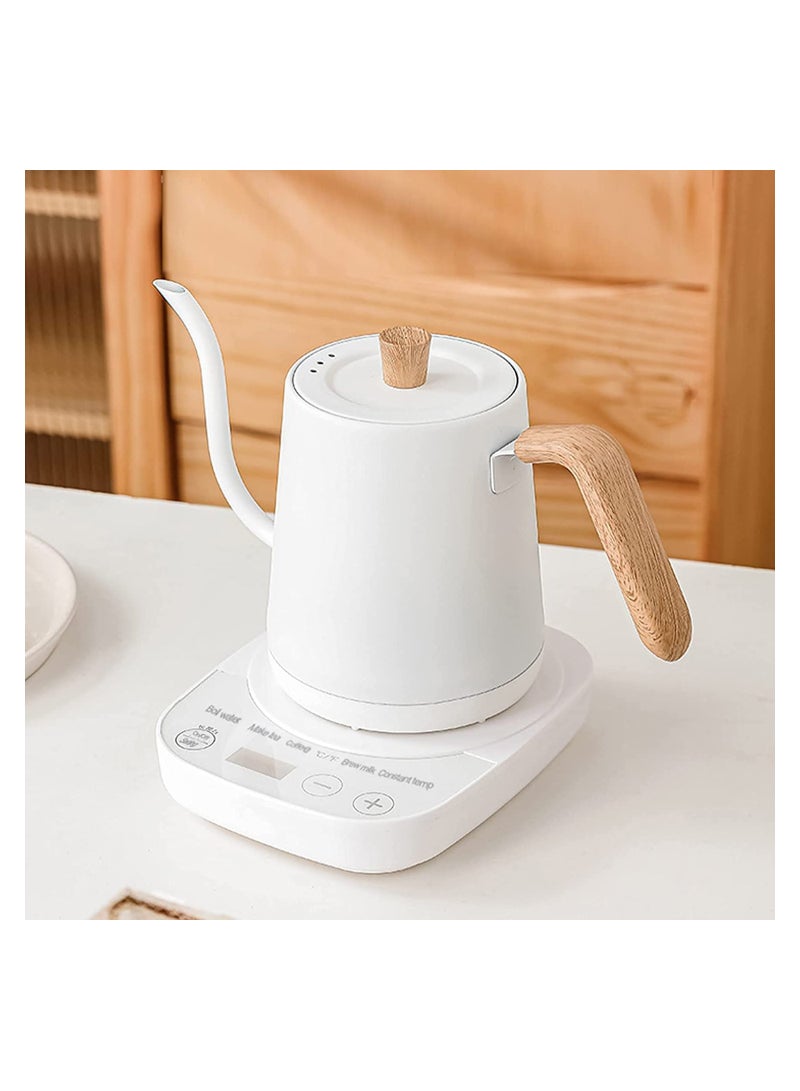 Arabest وعاء قهوة 900 مل غلاية ماء ساخن فائقة السرعة، غلاية كهربائية من الفولاذ المقاوم للصدأ، تحكم تلقائي في درجة الحرارة، درجة حرارة ثابتة 1000 وات، تسخين سريع (أبيض) - Image 5