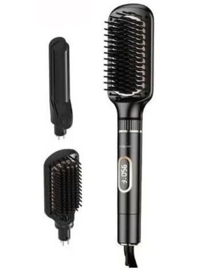 sokany SK-15044 Hair Brush Comb + Iron Straightener 2 * 1 Device Combines Drying, Straightening and Detangling in One Device - Image 1