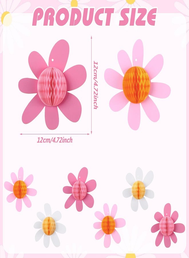 Poen 12 قطعة من زينة حفلات عيد الميلاد على شكل ديزي بتصميم بوهو الرائع من Poen، زينة حفلات عيد الميلاد على شكل ديزي، كرات قرص العسل الصيفية الكلاسيكية، ديكورات سقف الفصول الدراسية، كرات زهور لحفلات استقبال الطفل (ألوان باستيل) - Image 2