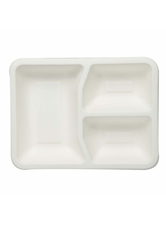 Disposable Tray, 3 compartment 10pcs, India