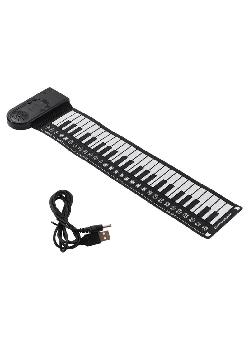 عام مفتاح الكهربائي المحترف 49 مفتاحًا متدليًا، بيانو كهربائي يدوي قابل للطي، بيانو كهربائي مرن للمبتدئين، تمرين بيانو كهربائي. - Image 1