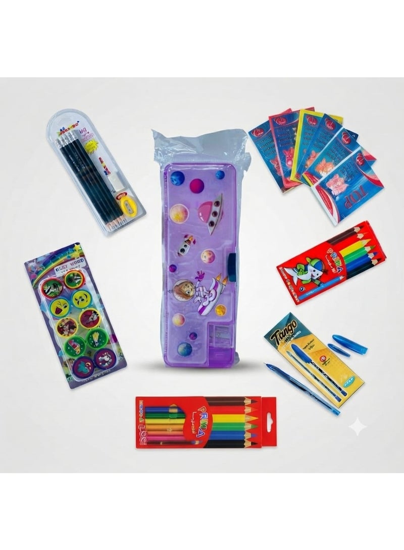 All-in-One School Supplies Set – Magical design featuring a comprehensive range of 11 school and office items. - Image 1
