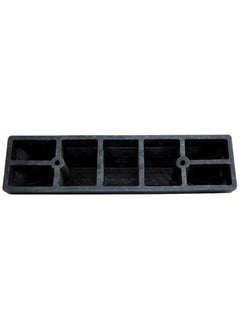 BERRY Berry 57CM Wheel Stopper – Heavy Duty Rubber Parking Blocks with Yellow Strips for Car Parking Areas | Set of 2 Black Wheel Stoppers  - Image 2