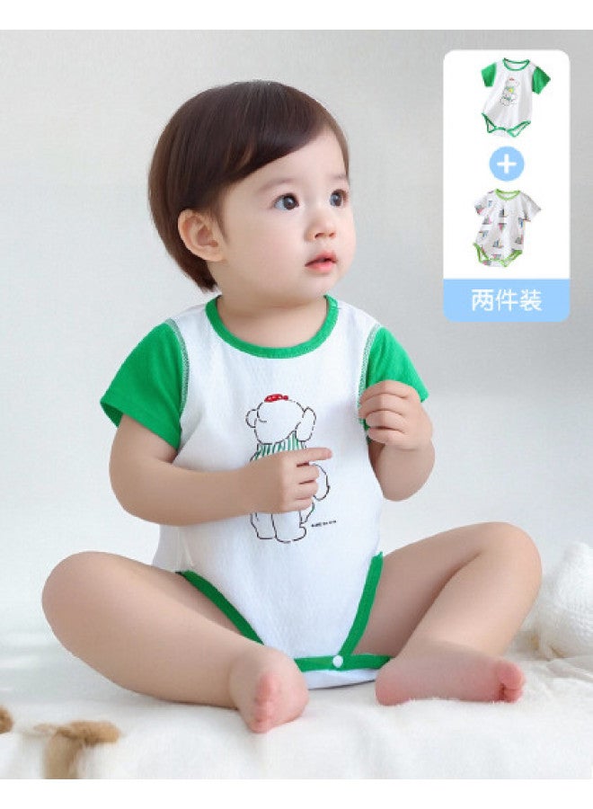 Bornbay baby Romper Summer Soft Short-sleeve Bodysuit Boys' Pajamas Triangle Creeper - Image 1