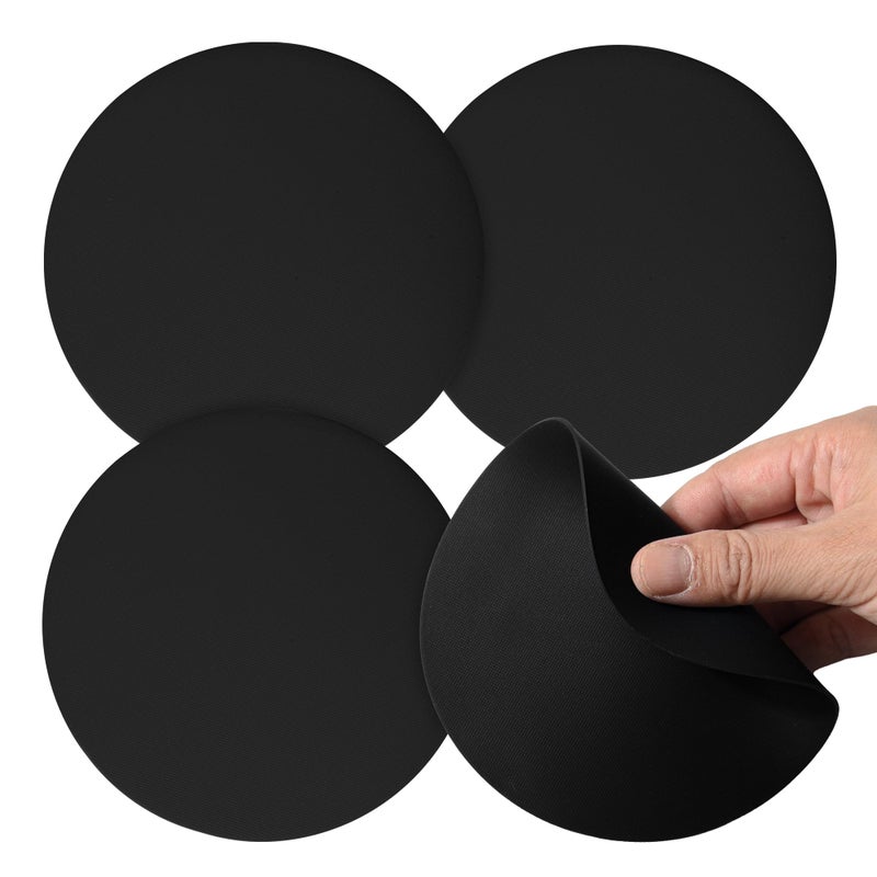 NALSISLO Silicone Jar Opener Gripper Pad, Jar Grippers for Opening Jars, Round Black Multi-Purpose Kitchen Gadgets, Non Slip Jar Bottle Lid Openers for Seniors, Kids, Women, People with Arthritis, 4 Pieces - Image 1