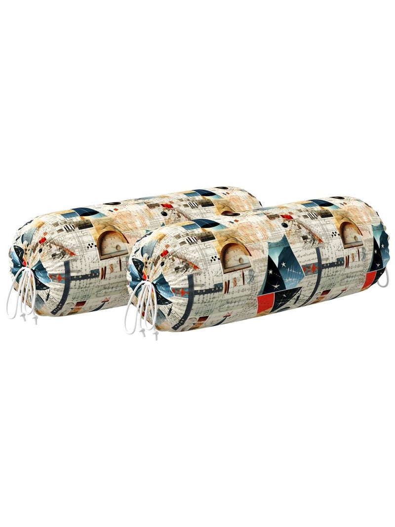 EVER HOME Diwan Set Covers Cotton 8 Pieces Pure Cotton Digital Printed Standard Diwan Set (1 Single Bedsheet, 2 Bolster Covers, 5 Cushion Covers) (EHSDAB03) - Image 3