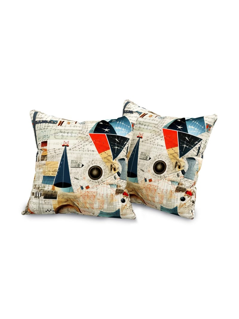 EVER HOME Diwan Set Covers Cotton 8 Pieces Pure Cotton Digital Printed Standard Diwan Set (1 Single Bedsheet, 2 Bolster Covers, 5 Cushion Covers) (EHSDAB03) - Image 4