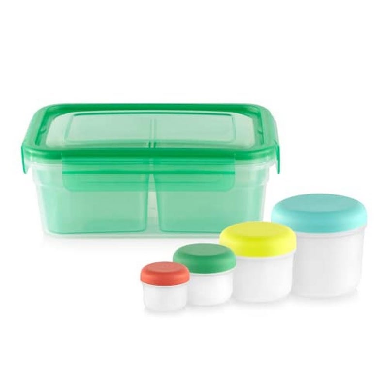 Snapware Meal Prep 12Pc Plastic Food Storage Container with Lids 16Oz 8Oz 4Oz 2Oz and 46Cup Divided Snack Container  Plastic Cups BPAFree Lids Microwave Freezer and Dishwasher Safe