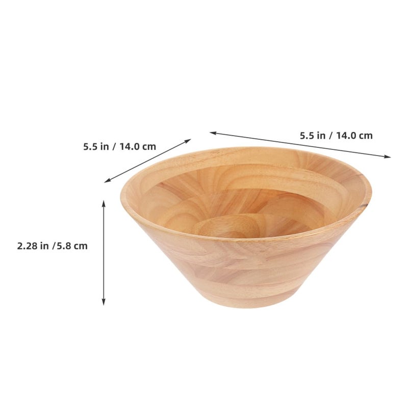 Natural Wood Salad Serving Bowl Large 14X5 8Cm Kitchen Dining Home - Image 3