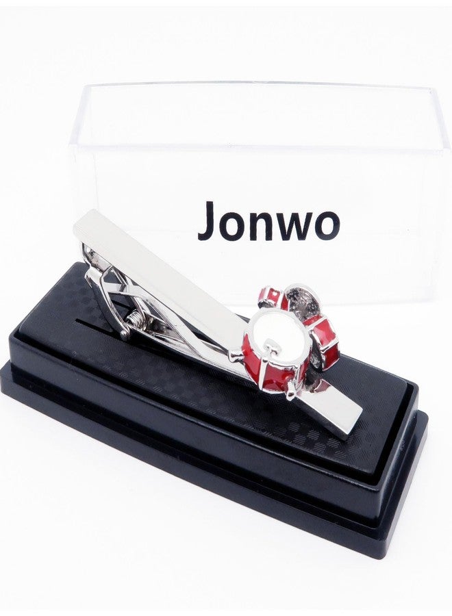 Jonwo Men Tie Clip Drum Kits Tie Bar for Gentleman Metal Silver Tone Regular Necktie Tie Bar Clip for Music Fans Anniversary (Drum Kit Tie Clip) - Image 3