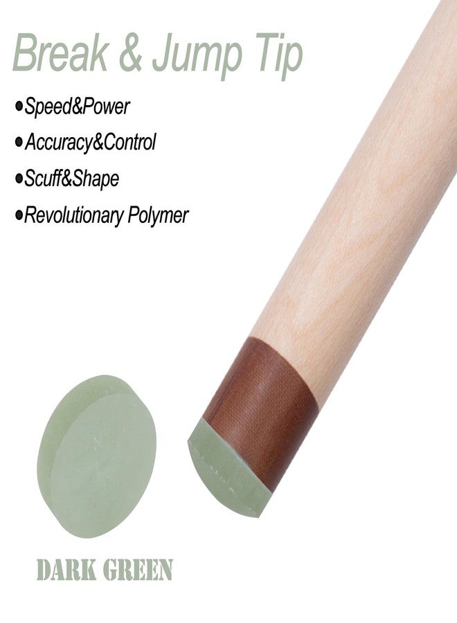 CUEELF Break & Jump Tip - Super Hard G10 Professional Pool Cue Tips 14mm Billiard Cue Tips (Dark Green) - Image 3