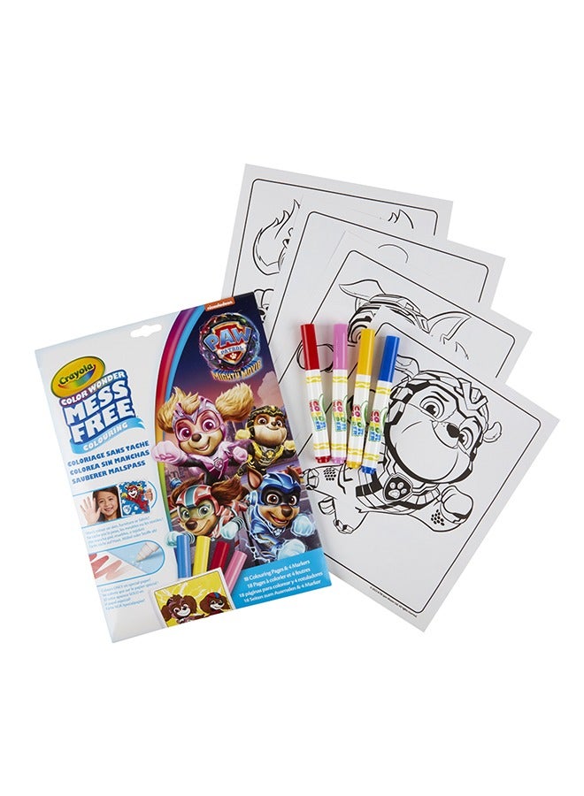 Crayola  Color Wonder Paw Patrol Coloring Set  MessFree Coloring for Kids  5 CW Markers  Foldalope Packaging for Easy Storage  Ideal TravelFriendly Activity  Perfect Gift for Boys and Girls Ages 3+ - Image 1