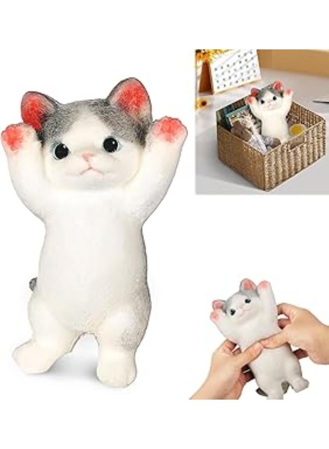 Squishy Cat Toy, 20 x 10 cm Cat Squishy Toy, Stress Relief Squeeze Toy, Cat Squishy Toys, Cute Anti-Stress Toy, Squishy for Children and Adults