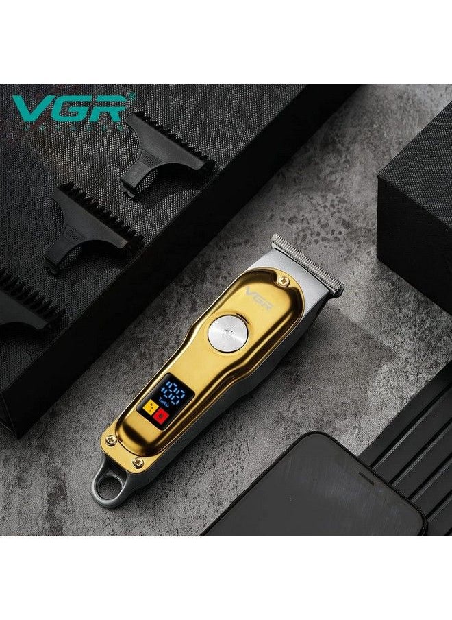 VGR - V290 Professional Hair Clipper With Led Display Runtime: 120 Min Trimmer For Men (Gold) - Image 1