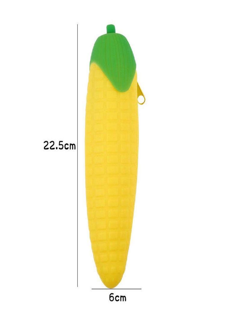 Eckek - Simple Silicone  Capacity Large  Stationery Pag Pencil Case Vegetables Pencil Bag - Image 1