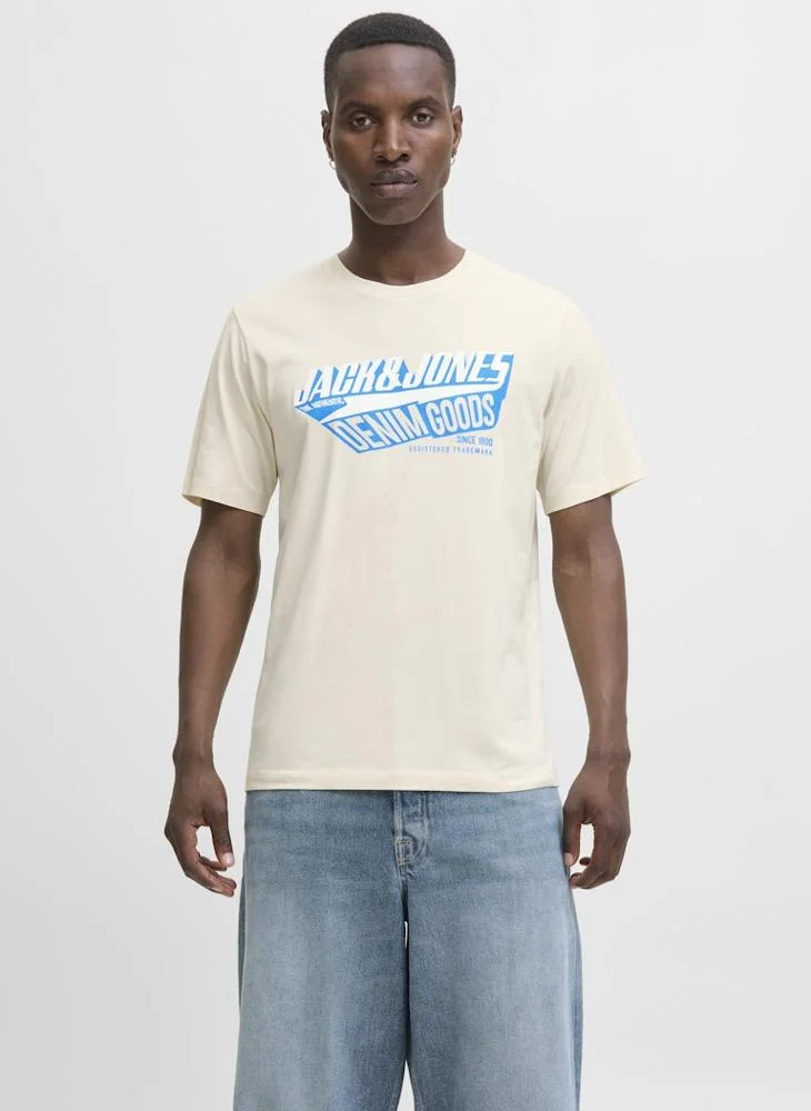 Jack Jones Jjelogo Graphic Crew Neck T-Shirt