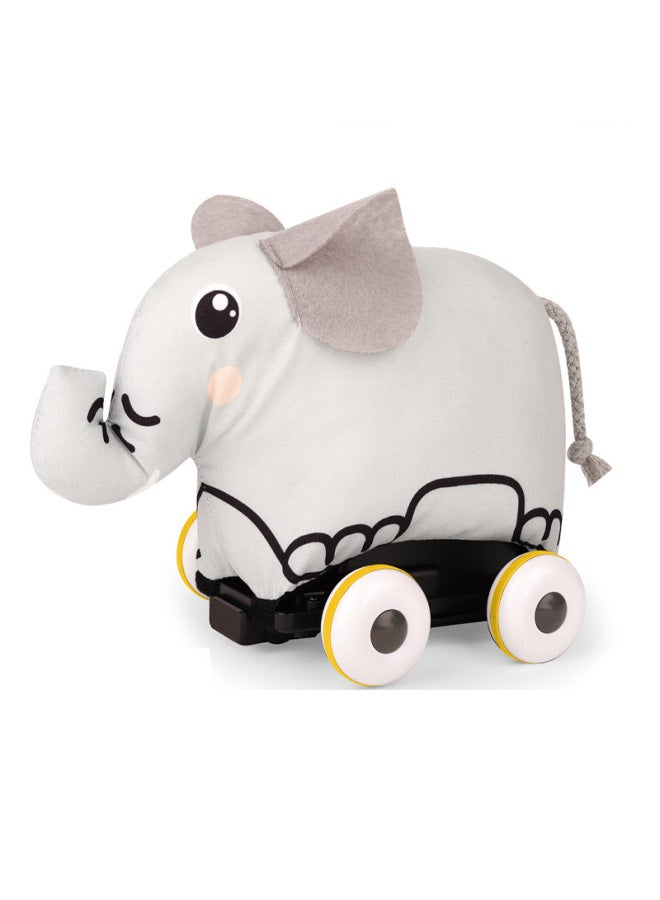2.4G Remote Control Two-way Plush Elephant Tiger Fabric Car Animal Cloth Car Educational Boy Toy-Color:Remote Control Plush Elephant - Image 1