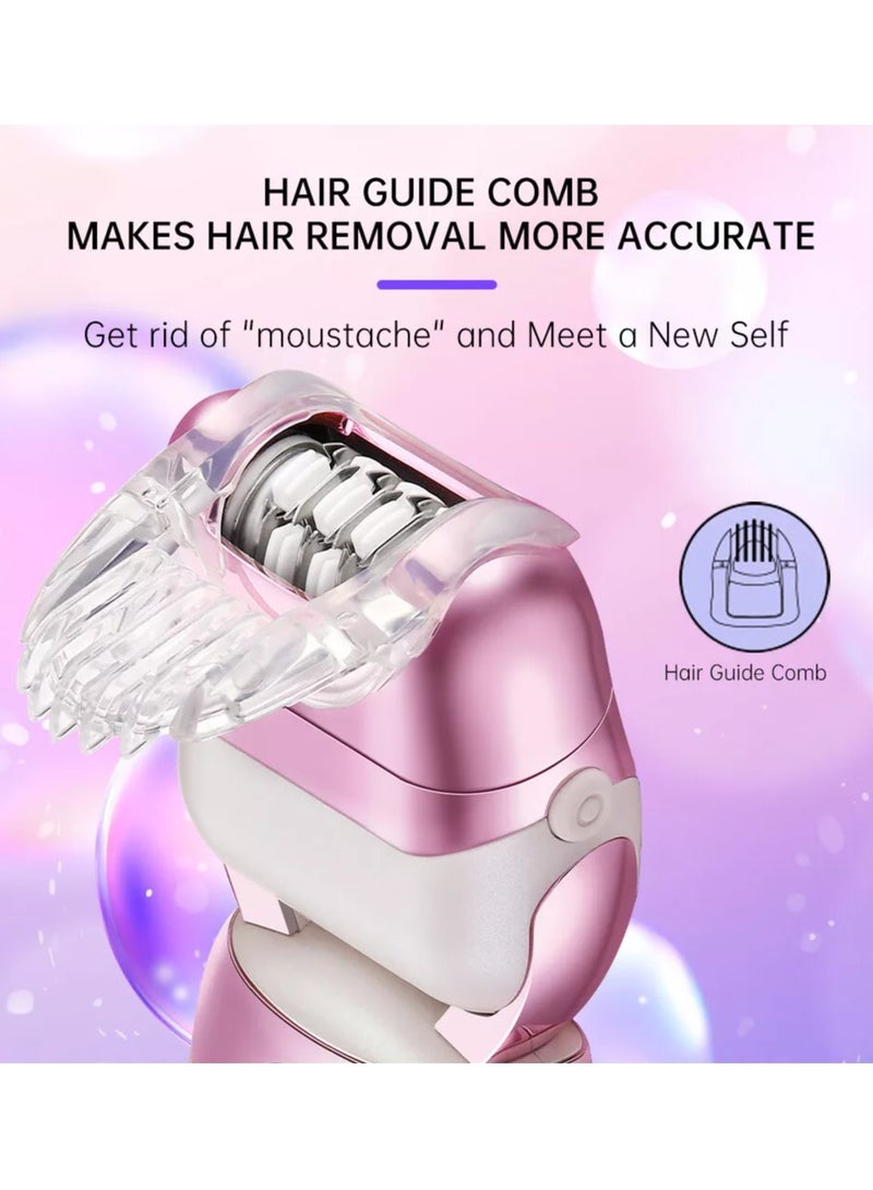 آلة إزالة الشعر القابلة لإعادة الشحن 3 في 1 للسيدات، مزيل الشعر، ماكينة الحلاقة الكهربائية، ومزيل الجلد الميت - Image 2