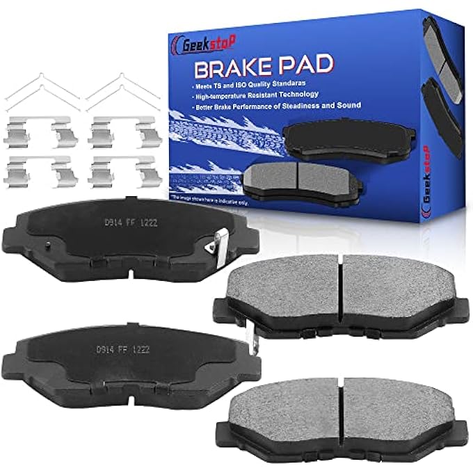 Geekstop D914 Ceramic Front Brake Pad Kit for Honda Accord 20032017 Civic 20122020 CRV 20022016 Element 20032011 Fit 2014 Pilot 20032008 - Image 1