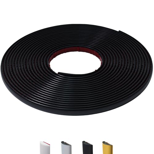 JSIWOTH 262 Ft Peel and Stick Wall Molding Trim DShape Flexible Molding Trim Matte Black for Backsplash Mirror Wall Window Door Frames Waterproof Self Adhesive TrimW04 T01