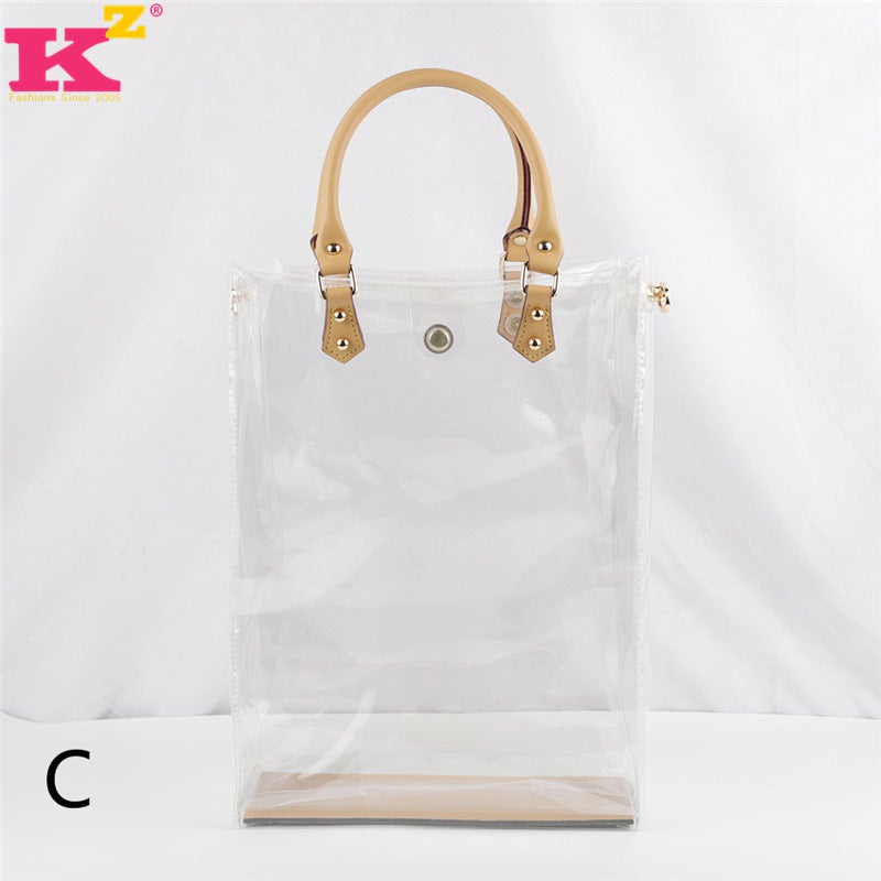 Handbag Shoulder Bag Women'S 2023 New Arrival Trendy Korean Style All-Match Transparent Bag Bag Large Capacity Handbag - Image 4