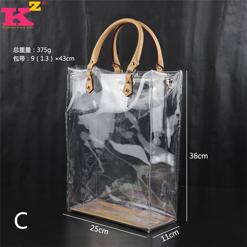 Handbag Shoulder Bag Women'S 2023 New Arrival Trendy Korean Style All-Match Transparent Bag Bag Large Capacity Handbag - Image 1