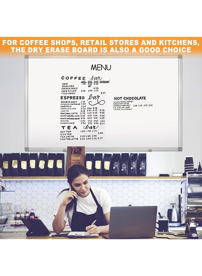 erorex Single Sided Dry Erase Board For Wall 60 X 90Cm Aluminum Presentation Magnetic Whiteboard With Pen Tray Wall Mounted White Board For School Office And Home - Image 5