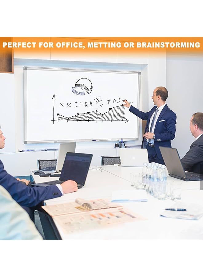 erorex Single Sided Dry Erase Board For Wall 60 X 90Cm Aluminum Presentation Magnetic Whiteboard With Pen Tray Wall Mounted White Board For School Office And Home - Image 3