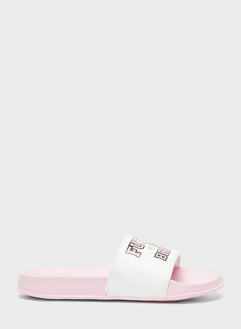 Barbie Kids Text Print Slides