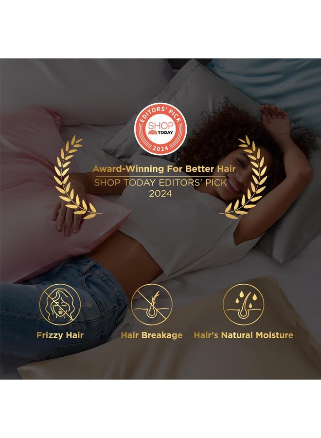 Bedsure Satin Pillowcase 2 Pack Similar to Silk Pillow Cases Standard Size, Pillow Case for Sleeping Women with Envelope Closure, Gifts for Women Men, Olive Green, 20x26 Inches - Image 2