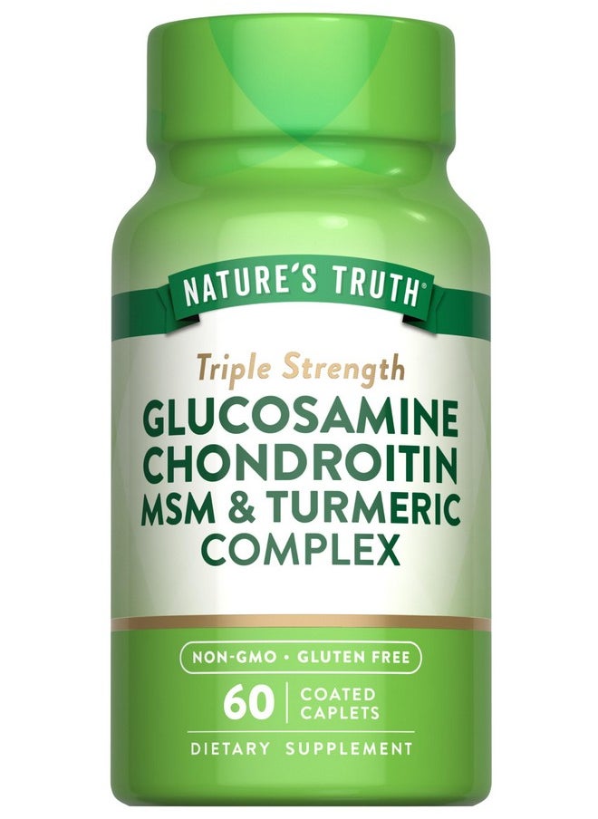 Nature's Truth - Nature's Truth Glucosamine Chondroitin MSM Complex | 60 Caplets | Triple Strength Supplement with Turmeric | Non-GMO and Gluten Free Supplement - Image 1