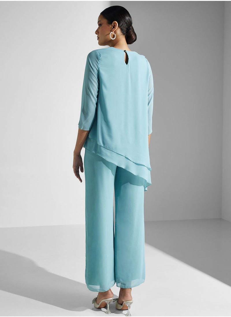 Khizana - Asymmetrical Styled Hem Jumpsuit - Image 1